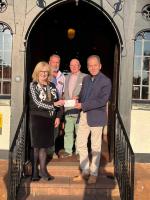 Presentation of the TRCS cheque to Troon Lawn Tennis Club.